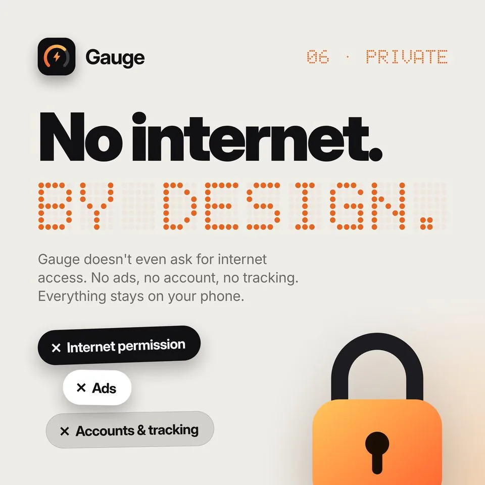 No internet, by design