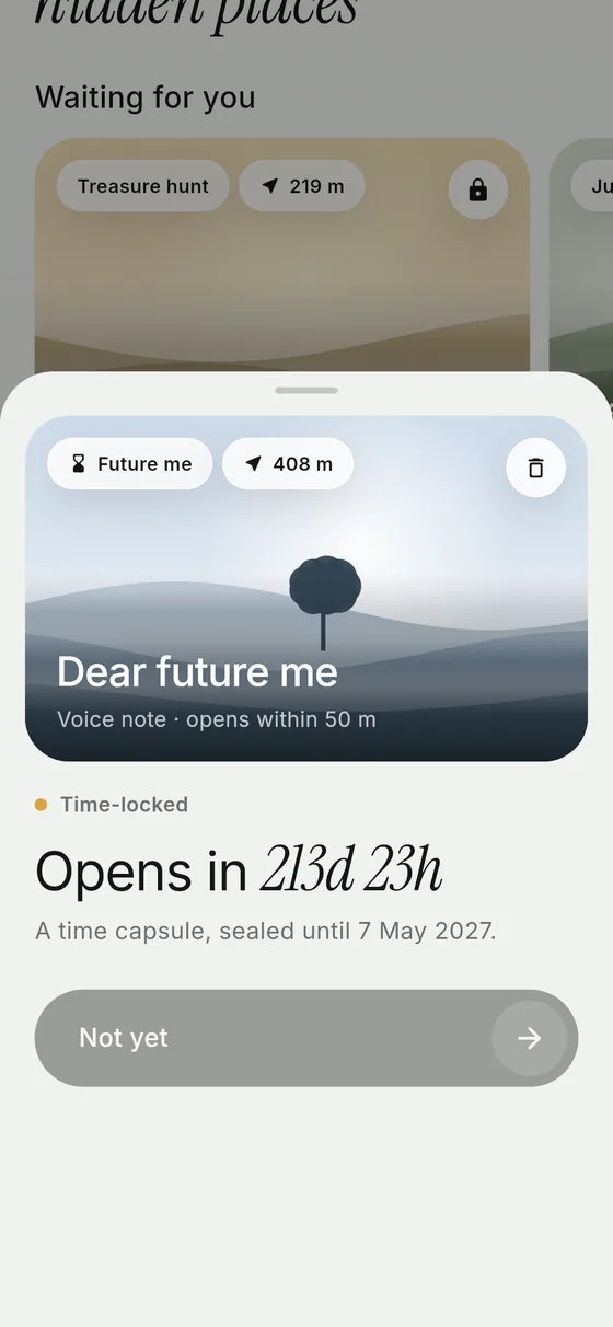 A time capsule that opens in 213 days