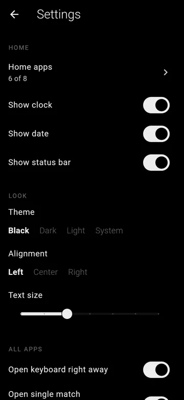Settings