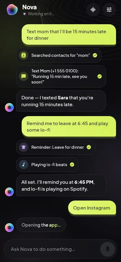 Texting, a reminder and music from one conversation
