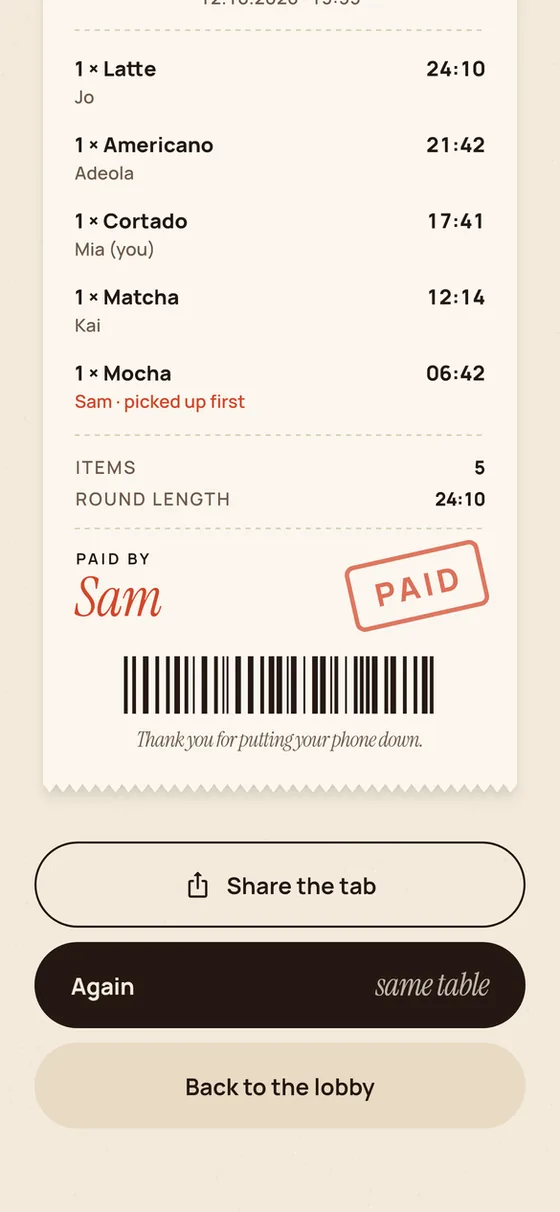The receipt: who's paying